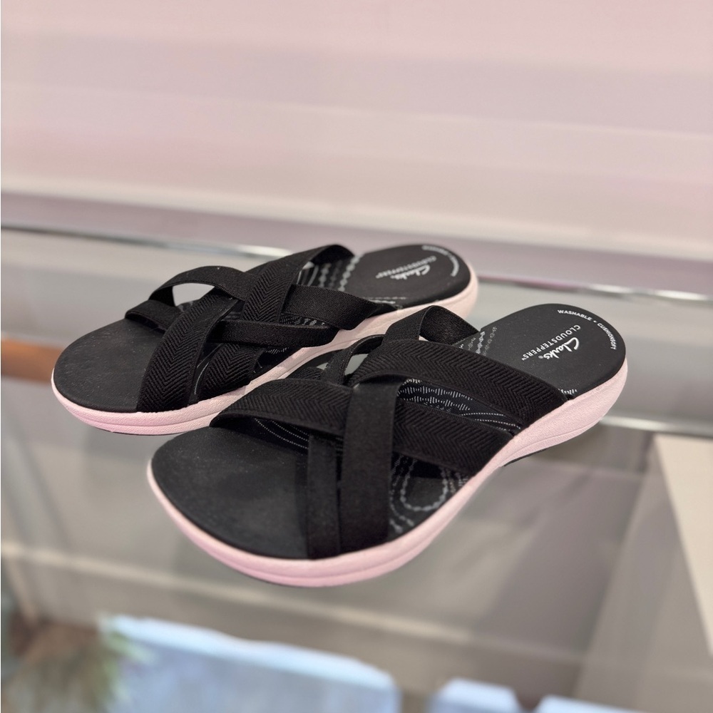 Clarks Cloudsteppers Mira Isle Slide Sandal (sz 8.5)